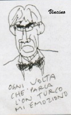 Vincino, caricatura di Maurizio Turco