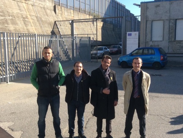 29/12/2015 - Antonio Giglio, Emilio Quintieri, Giuseppe Candido, Rocco Ruffa (da Sx) in visita alla casa circondariale di Catanzaro "Ugo Caridi"